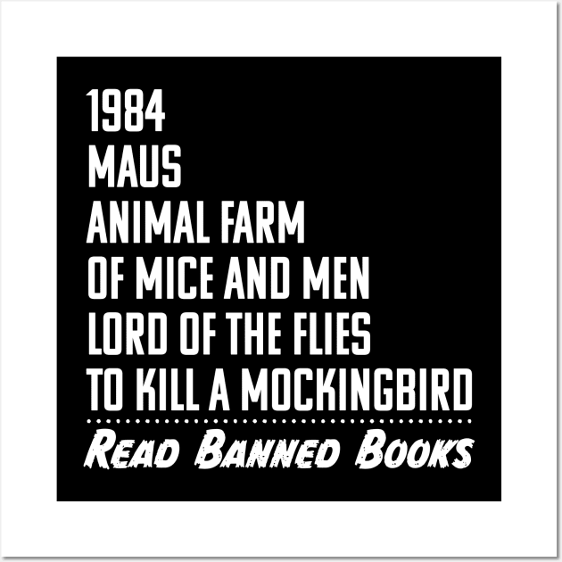 Read Banned Books Wall Art by Wright Art